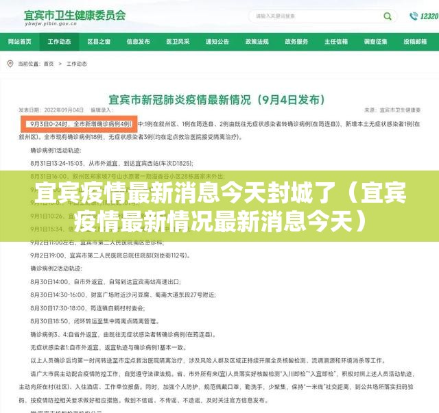 宜宾疫情最新消息今天封城了（宜宾疫情最新情况最新消息今天）