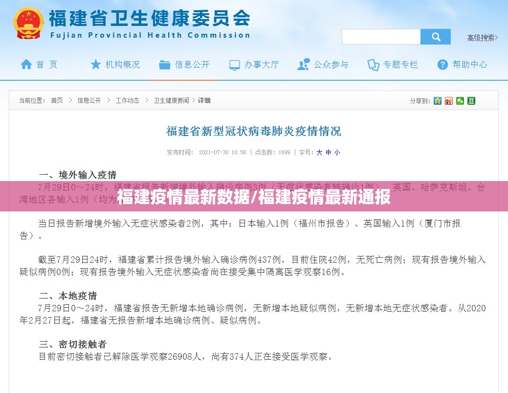 福建疫情最新数据/福建疫情最新通报
