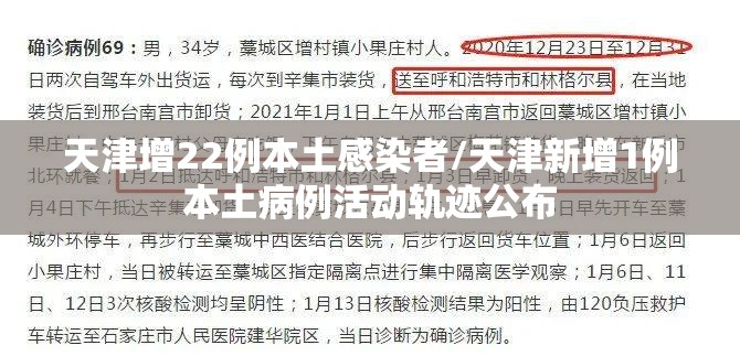 天津增22例本土感染者/天津新增1例本土病例活动轨迹公布