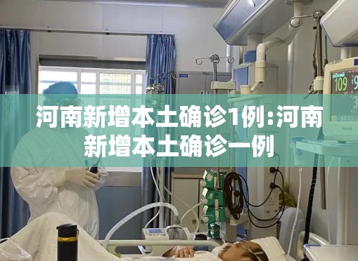 河南新增本土确诊1例:河南新增本土确诊一例