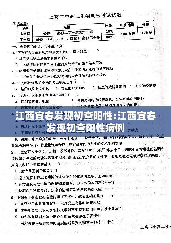 江西宜春发现初查阳性:江西宜春发现初查阳性病例 江西宜春发现初查阳性:江西宜春发现初查阳性病例