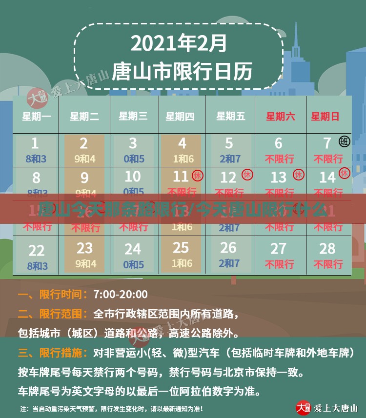唐山今天那条路限行/今天唐山限行什么 唐山今天那条路限行/今天唐山限行什么