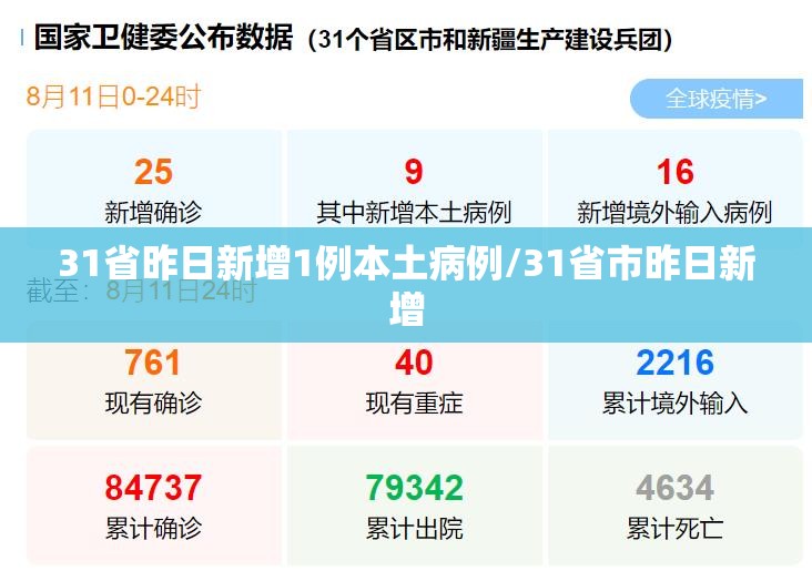 31省昨日新增1例本土病例/31省市昨日新增