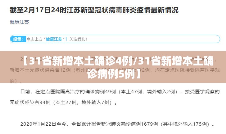 【31省新增本土确诊4例/31省新增本土确诊病例5例】 【31省新增本土确诊4例/31省新增本土确诊病例5例】