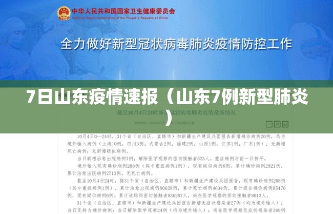 7日山东疫情速报（山东7例新型肺炎）