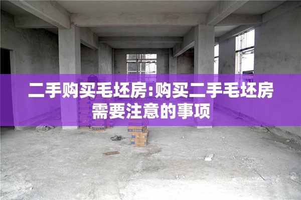 二手购买毛坯房:购买二手毛坯房需要注意的事项 二手购买毛坯房:购买二手毛坯房需要注意的事项