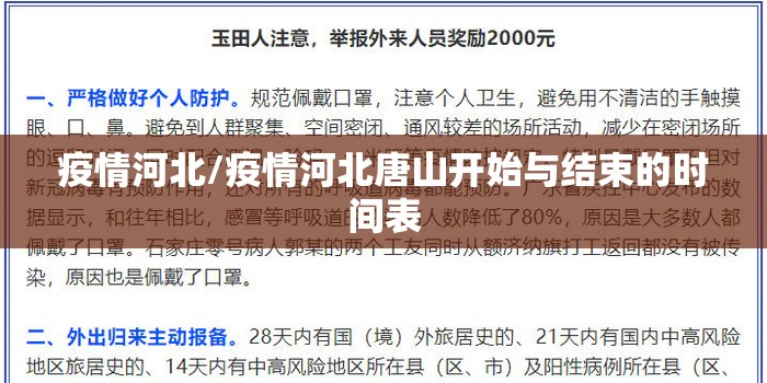 疫情河北/疫情河北唐山开始与结束的时间表 疫情河北/疫情河北唐山开始与结束的时间表