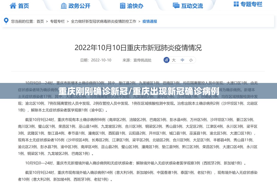 重庆刚刚确诊新冠/重庆出现新冠确诊病例 重庆刚刚确诊新冠/重庆出现新冠确诊病例