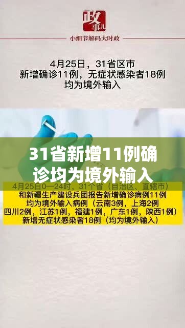 31省新增11例确诊均为境外输入/31省区市新增11例境外输入确诊 31省新增11例确诊均为境外输入/31省区市新增11例境外输入确诊