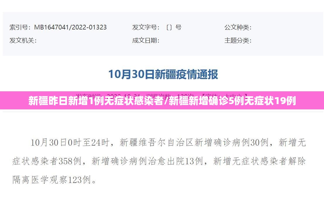 新疆昨日新增1例无症状感染者/新疆新增确诊5例无症状19例 新疆昨日新增1例无症状感染者/新疆新增确诊5例无症状19例