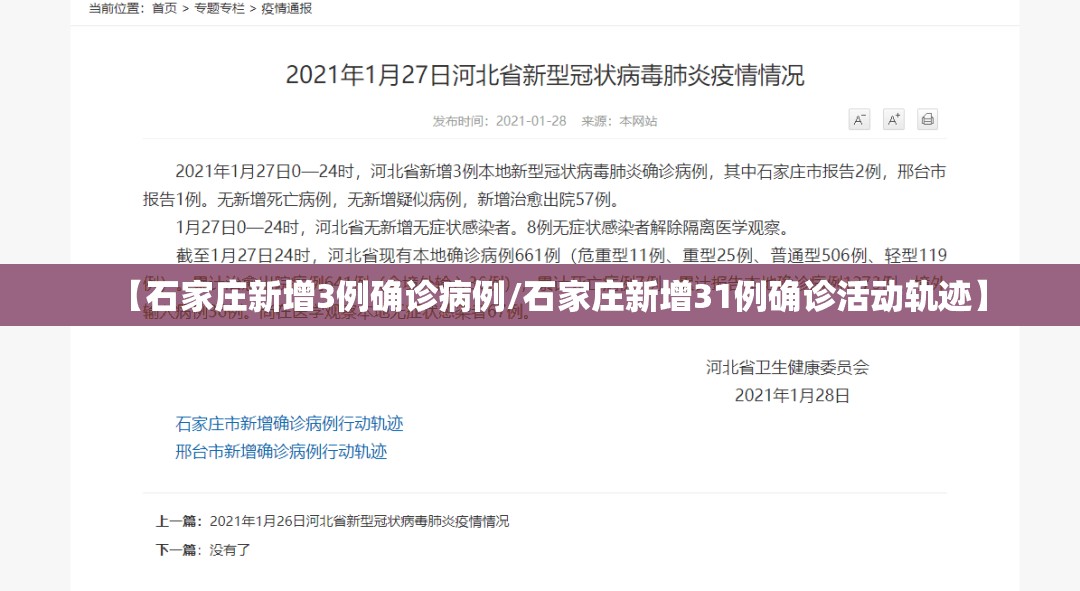 【石家庄新增3例确诊病例/石家庄新增31例确诊活动轨迹】 【石家庄新增3例确诊病例/石家庄新增31例确诊活动轨迹】