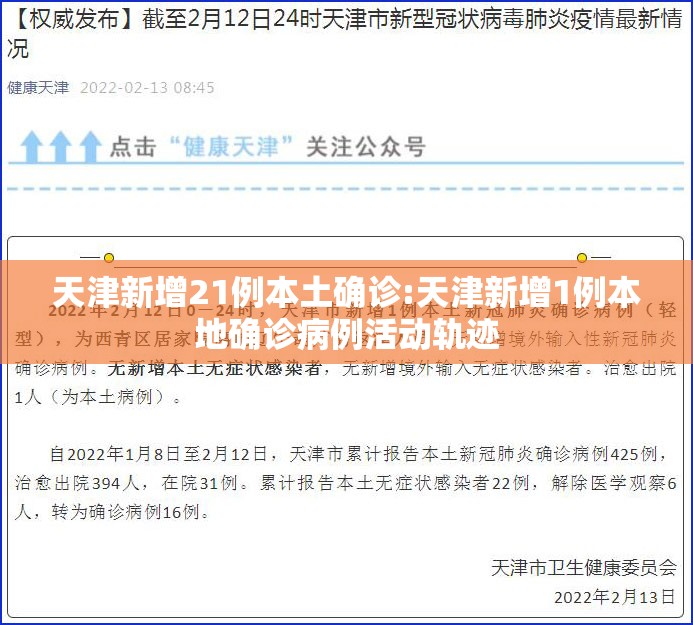 天津新增21例本土确诊:天津新增1例本地确诊病例活动轨迹 天津新增21例本土确诊:天津新增1例本地确诊病例活动轨迹