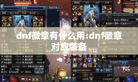dnf徽章有什么用:dnf徽章对应装备 dnf徽章有什么用:dnf徽章对应装备