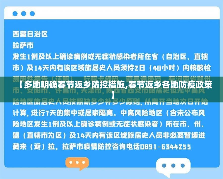 【多地明确春节返乡防控措施,春节返乡各地防疫政策】 【多地明确春节返乡防控措施,春节返乡各地防疫政策】