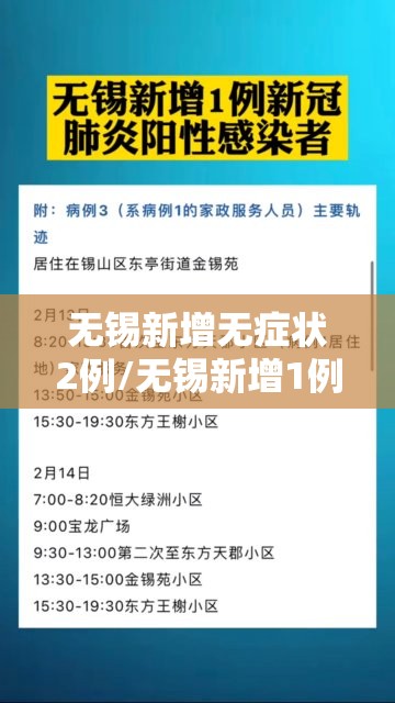 无锡新增无症状2例/无锡新增1例