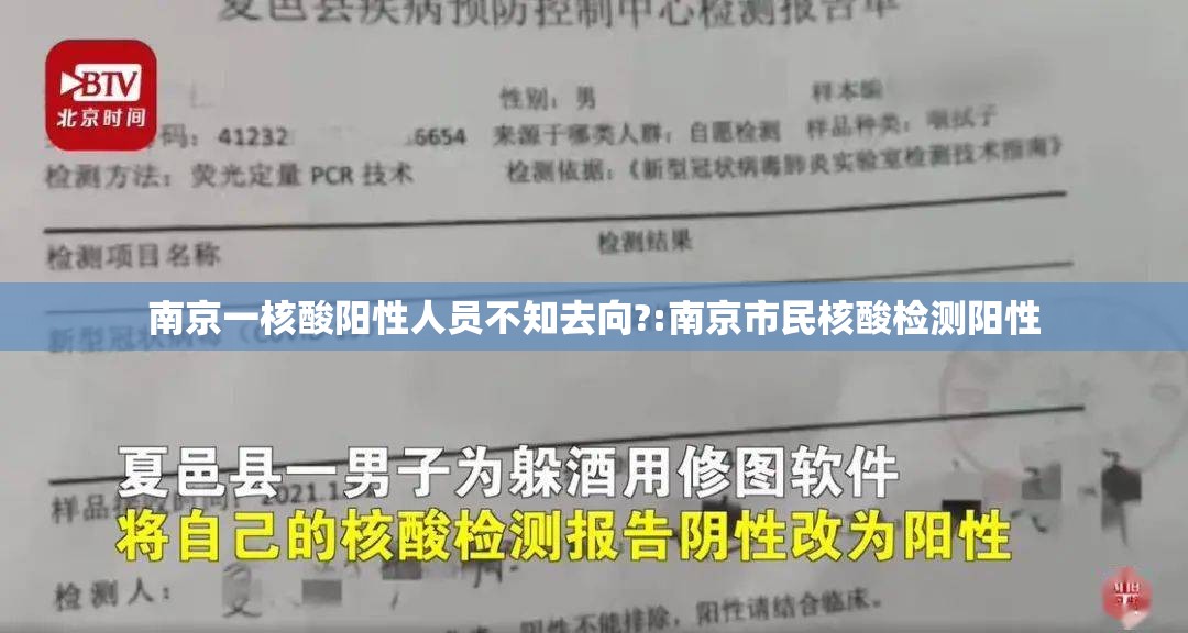 南京一核酸阳性人员不知去向?:南京市民核酸检测阳性