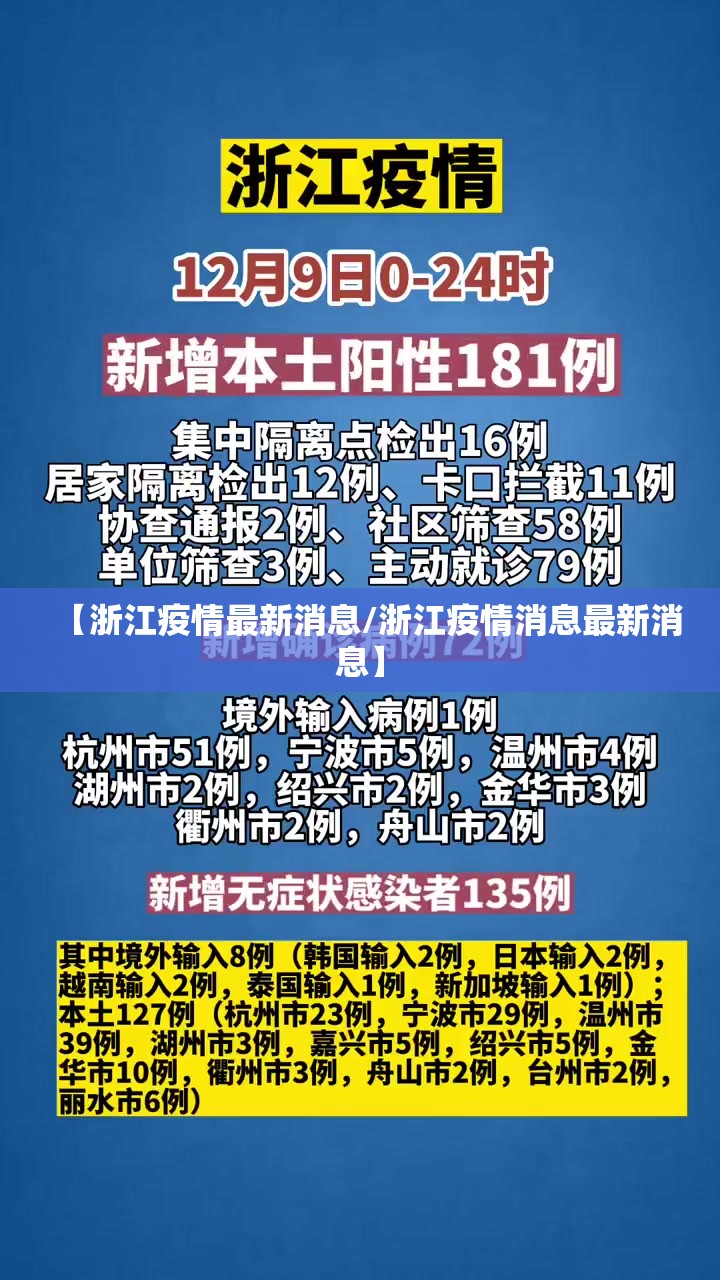 【浙江疫情最新消息/浙江疫情消息最新消息】 【浙江疫情最新消息/浙江疫情消息最新消息】