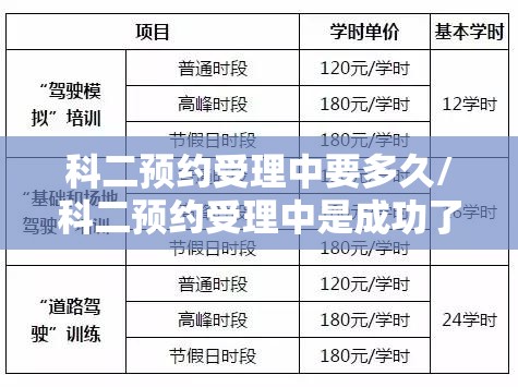 科二预约受理中要多久/科二预约受理中是成功了吗
