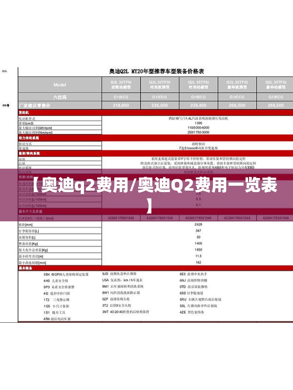 【奥迪q2费用/奥迪Q2费用一览表】