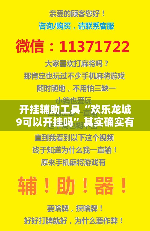 开挂辅助工具“欢乐龙城9可以开挂吗”其实确实有挂