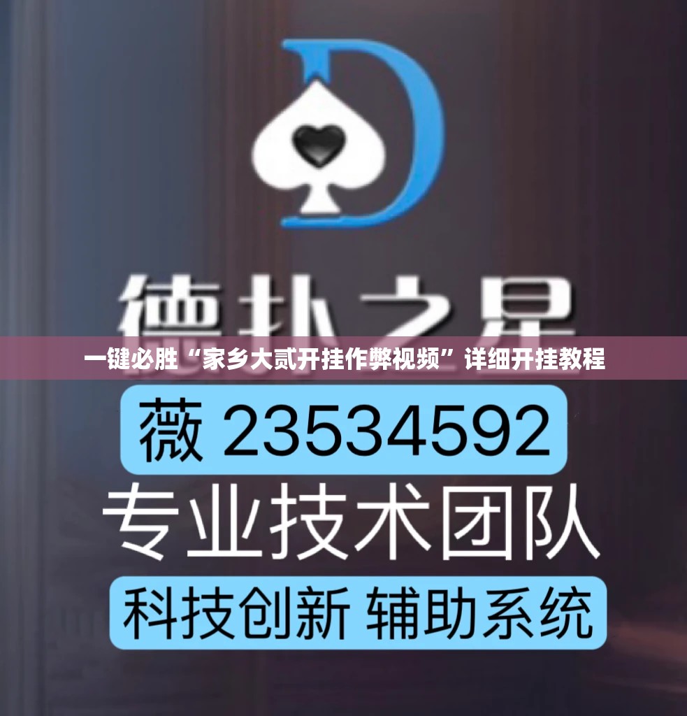 一键必胜“家乡大贰开挂作弊视频”详细开挂教程