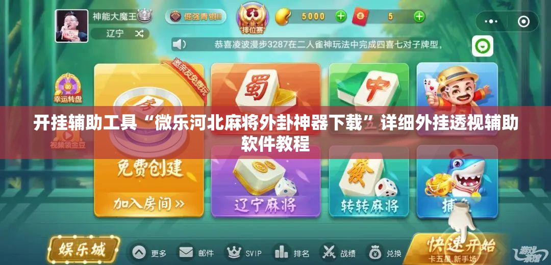 开挂辅助工具“微乐河北麻将外卦神器下载	”详细外挂透视辅助软件教程