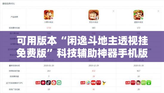 可用版本“闲逸斗地主透视挂免费版”科技辅助神器手机版
