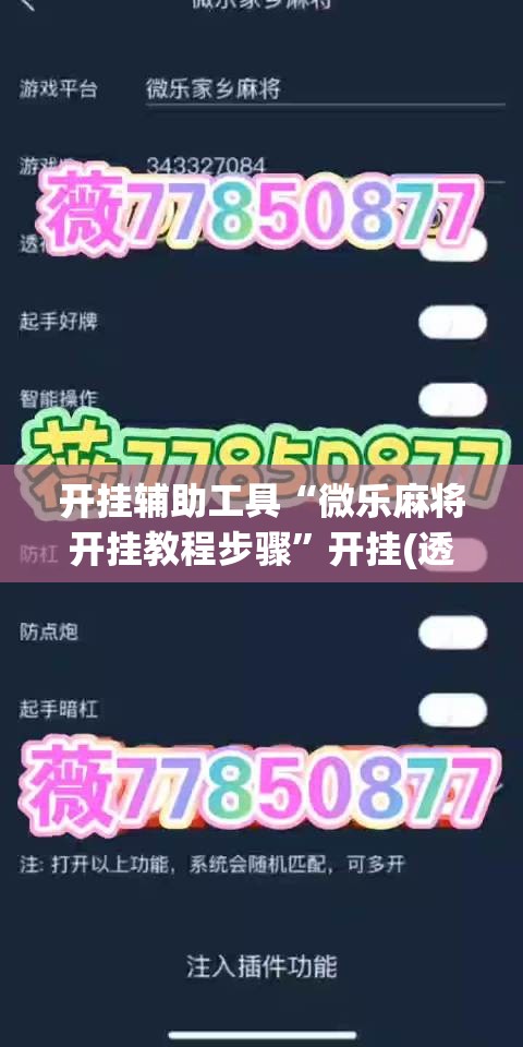 开挂辅助工具“微乐麻将开挂教程步骤”开挂(透视)最新辅助详细