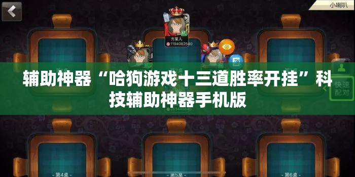 辅助神器“哈狗游戏十三道胜率开挂”科技辅助神器手机版