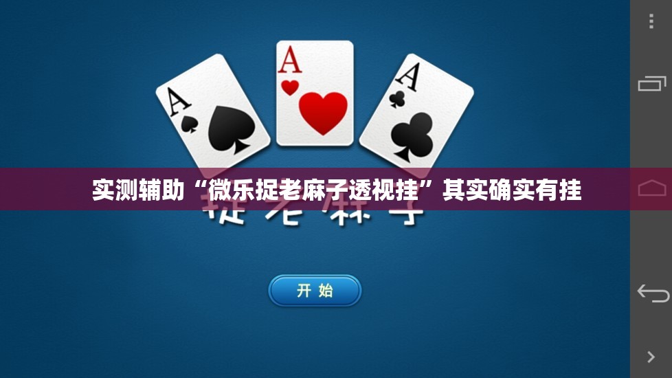 实测辅助“微乐捉老麻子透视挂”其实确实有挂