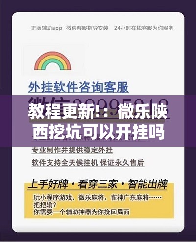 教程更新!：微乐陕西挖坑可以开挂吗”详细分享装挂步骤