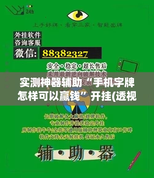 实测神器辅助“手机字牌怎样可以赢钱”开挂(透视)辅助神器