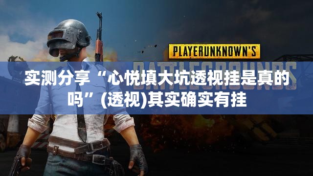 实测分享“心悦填大坑透视挂是真的吗	”(透视)其实确实有挂