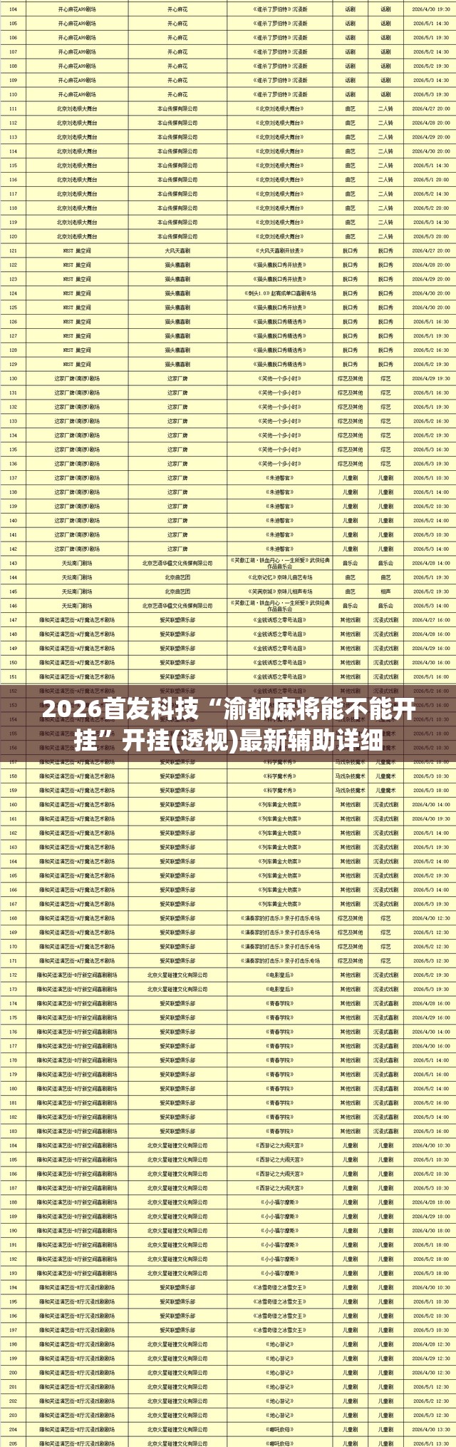 2026首发科技“渝都麻将能不能开挂	”开挂(透视)最新辅助详细