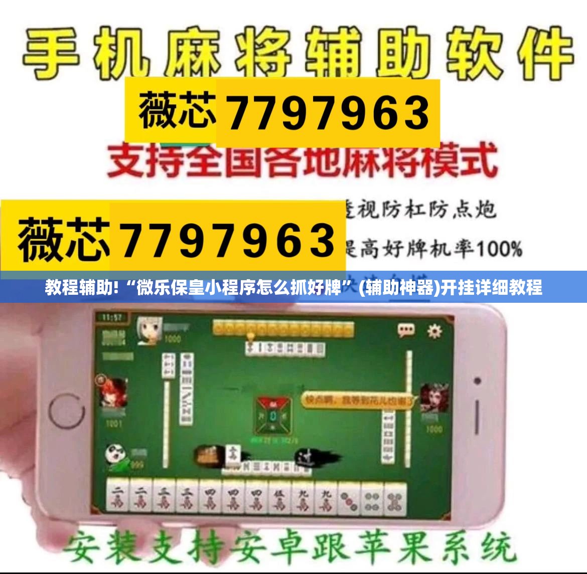 教程辅助!“微乐保皇小程序怎么抓好牌”(辅助神器)开挂详细教程