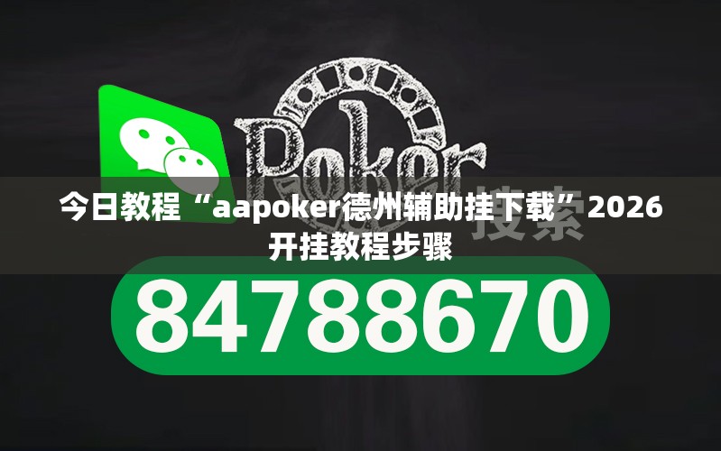 今日教程“aapoker德州辅助挂下载”2026开挂教程步骤