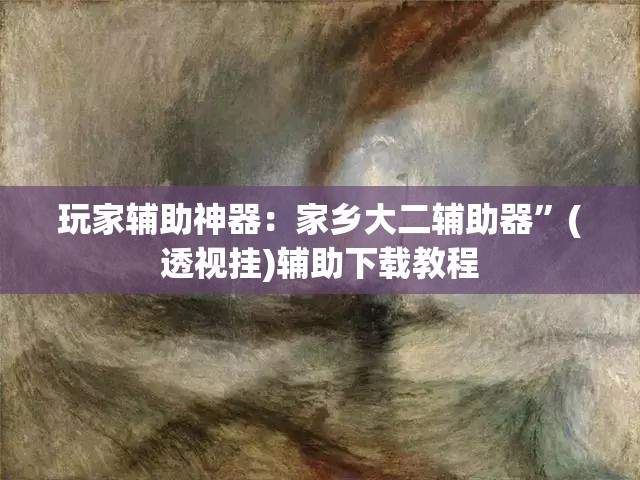 玩家辅助神器：家乡大二辅助器”(透视挂)辅助下载教程