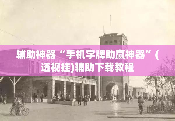 辅助神器“手机字牌助赢神器	”(透视挂)辅助下载教程