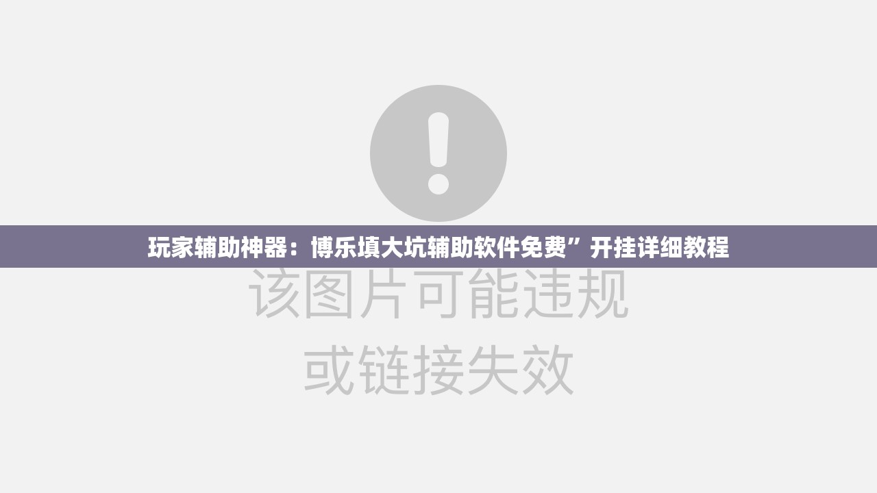 玩家辅助神器：博乐填大坑辅助软件免费”开挂详细教程