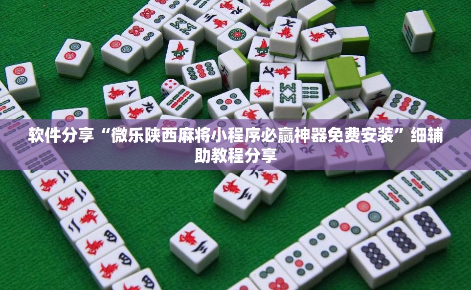 软件分享“微乐陕西麻将小程序必赢神器免费安装”细辅助教程分享