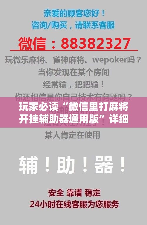 玩家必读“微信里打麻将开挂辅助器通用版”详细分享装挂步骤
