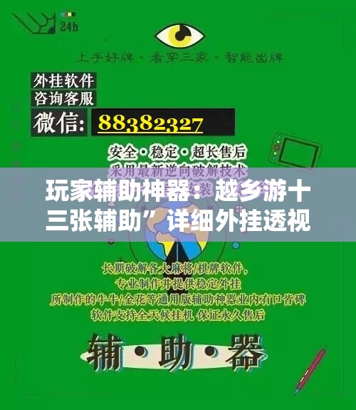 玩家辅助神器：越乡游十三张辅助”详细外挂透视辅助软件教程
