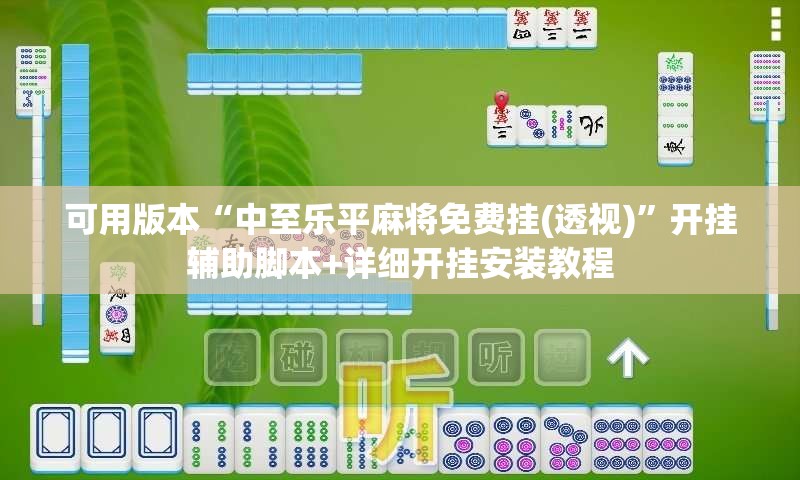 可用版本“中至乐平麻将免费挂(透视)”开挂辅助脚本+详细开挂安装教程