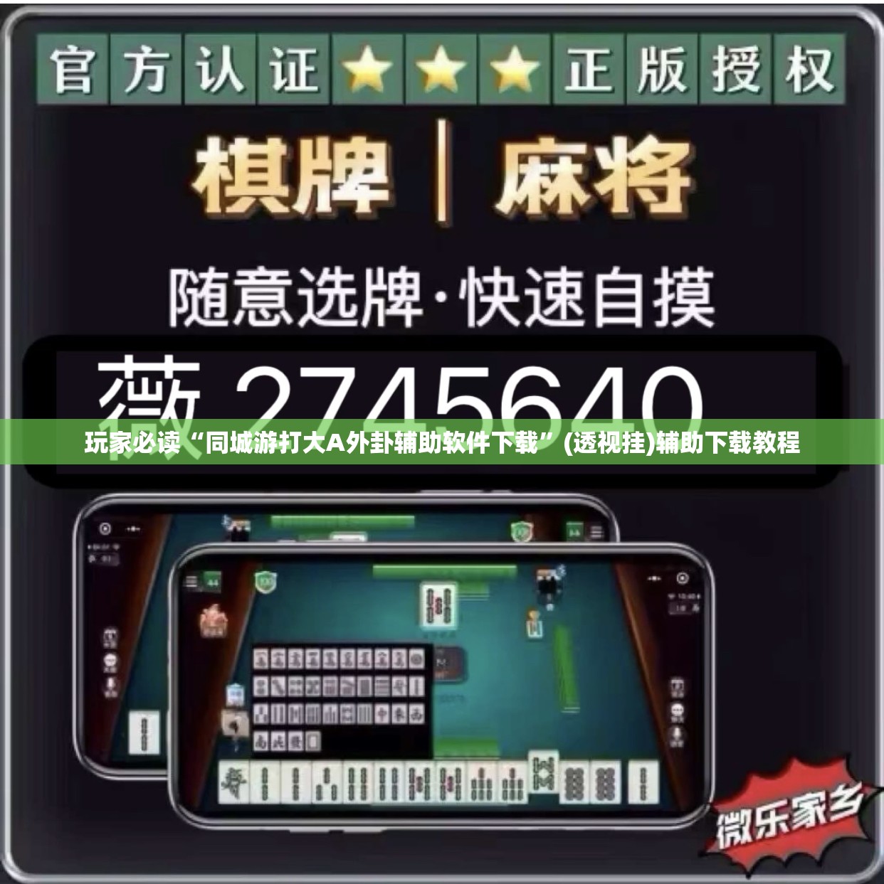 玩家必读“同城游打大A外卦辅助软件下载”(透视挂)辅助下载教程