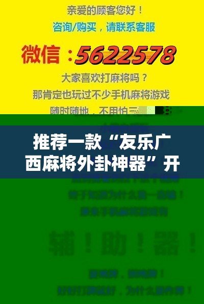 推荐一款“友乐广西麻将外卦神器	”开挂辅助脚本+详细开挂安装教程
