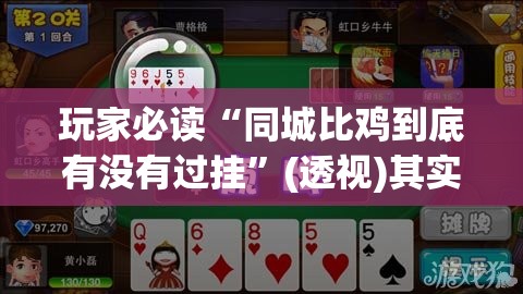 玩家必读“同城比鸡到底有没有过挂”(透视)其实确实有挂