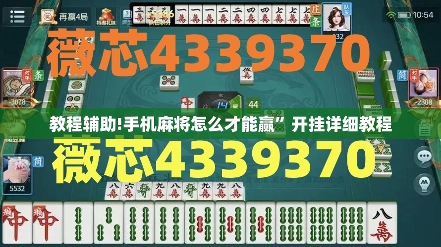 教程辅助!手机麻将怎么才能赢”开挂详细教程