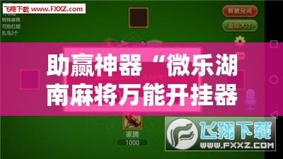 助赢神器“微乐湖南麻将万能开挂器”开挂辅助脚本+详细开挂安装教程