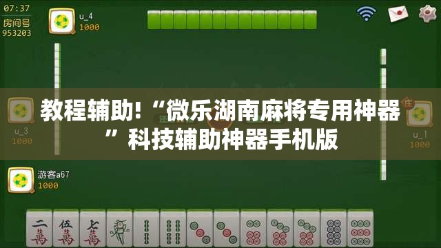 教程辅助!“微乐湖南麻将专用神器	”科技辅助神器手机版