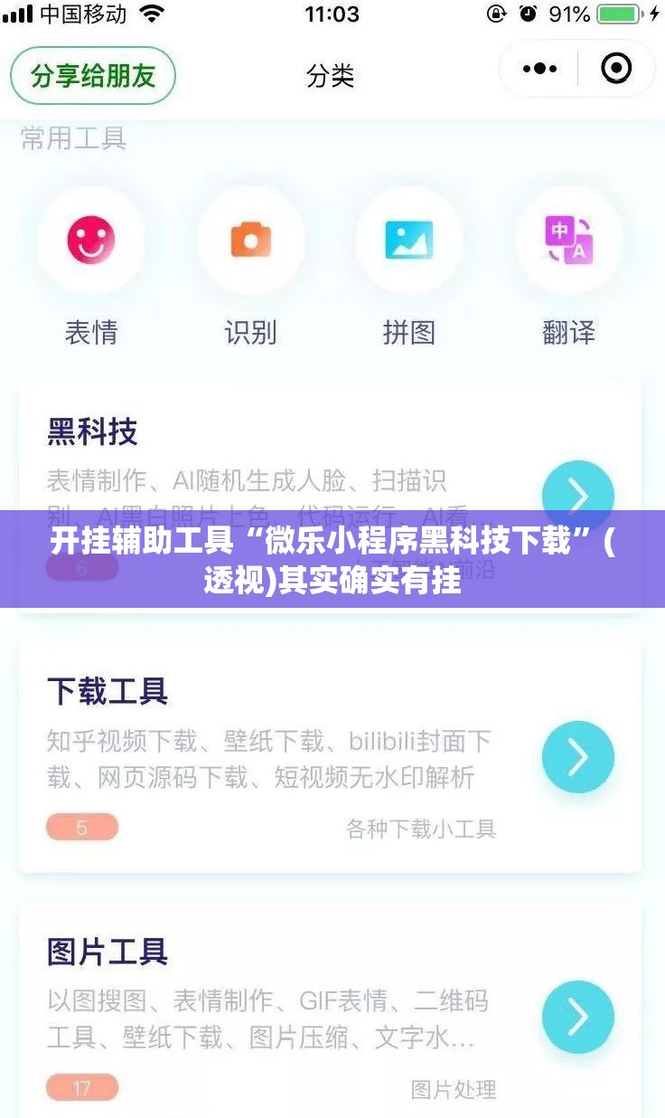 开挂辅助工具“微乐小程序黑科技下载”(透视)其实确实有挂